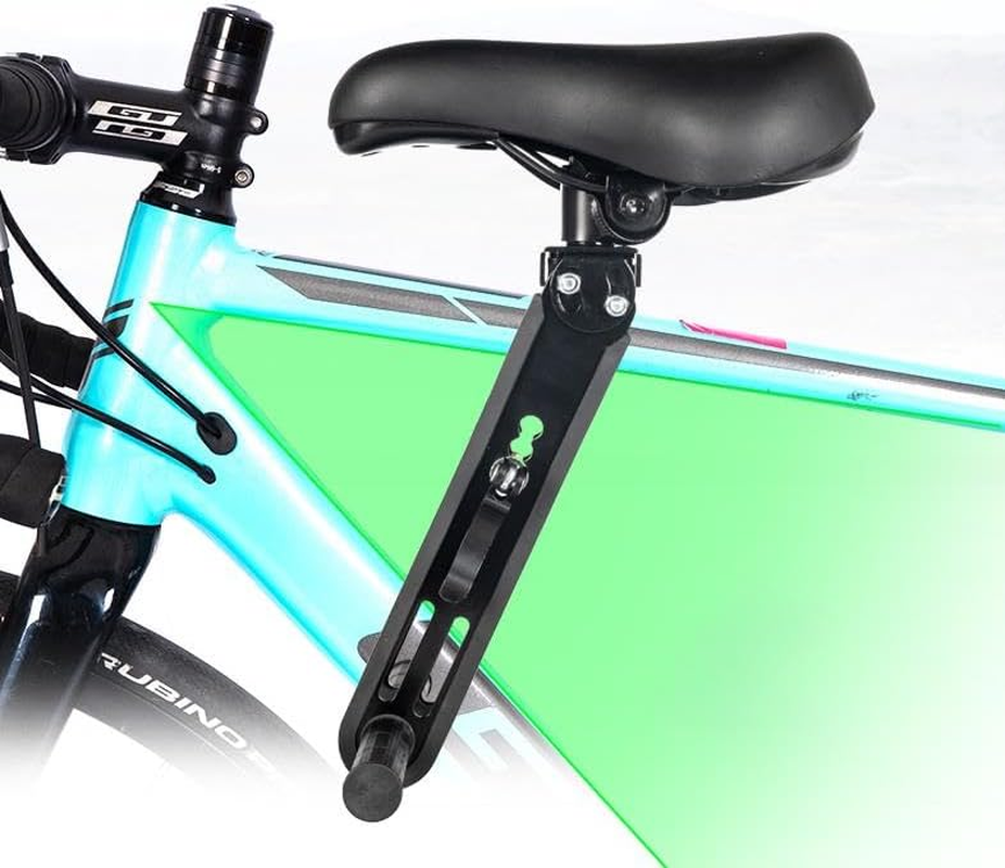 Front Mounted Child Bike Seat Kids Top Tube Bicycle Detachable Seat & Armrest for Children 2-5 Years Old