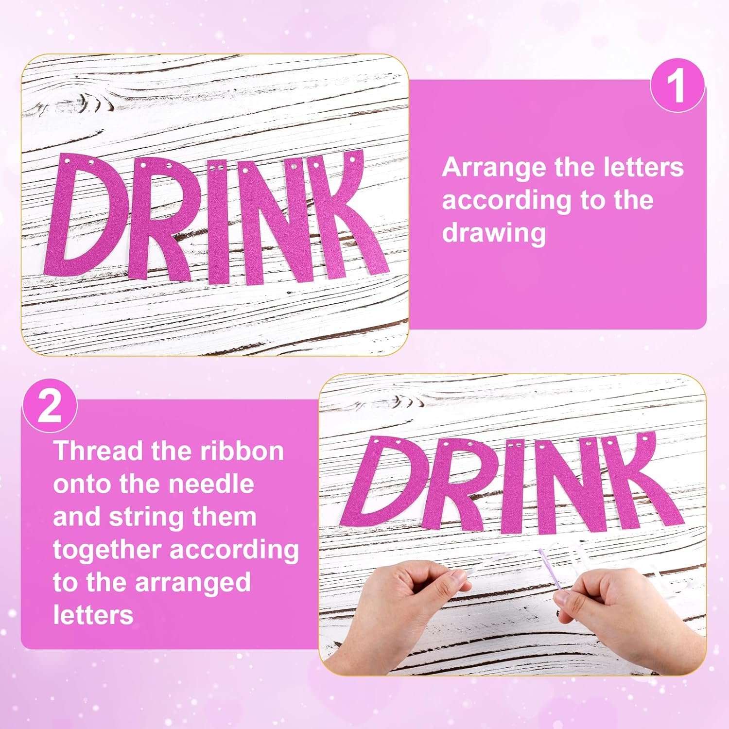 Save Water Drink Tequila Banner, Shiny Tequila Themed Sign Backdrop Bachelorette Party Decorations for Fiesta Bar Club Home Decor (Rose Red) - Rose Red image number 5