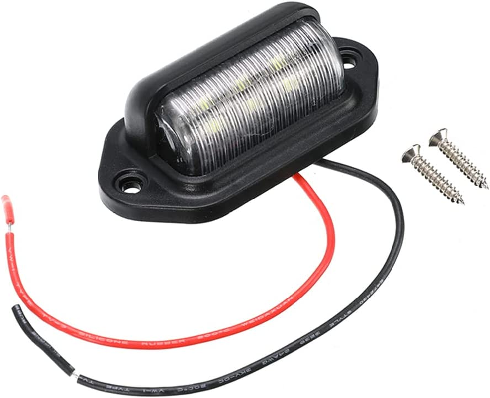 6 LED License Number Plate Light Lamps for Truck SUV Trailer Lorry 12/24V image number 5