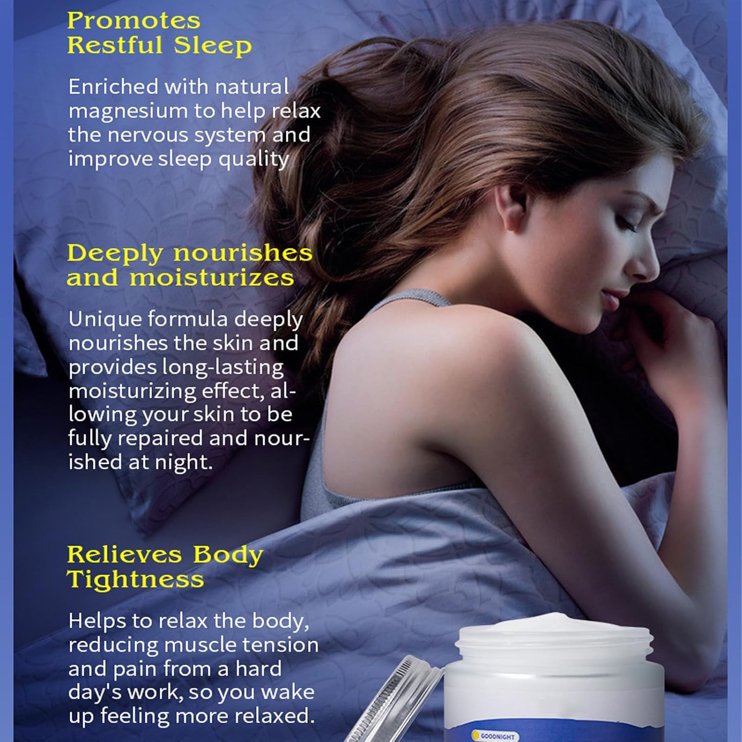 Magnesium Cream 120G &ndash; Promotes Relaxation & Sleep, Body Cream Enriched with Olive Extract & Shea Butter to Soothe Feet, Legs & Body image number 2