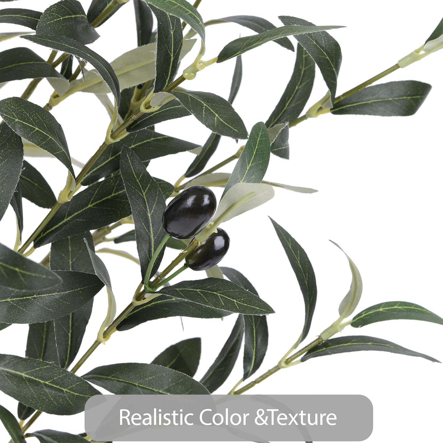 Artificial Olive Tree 95Cm/36Inche Faux Olive Tree Fake Olive Branch and Lifelike Fruits Potted Plants for Indoor Outdoor Home Offices Store Decor image number 4