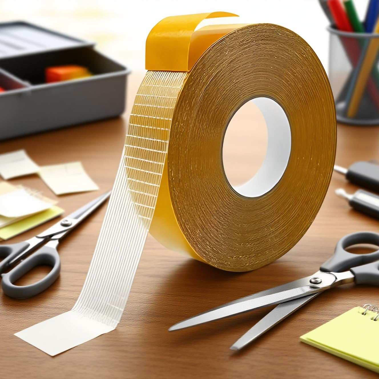 Multifunctional Double Side Fabric Tape, Heavy Duty Carpet Tape, Clear Tape for Clothes,Strong Adhesive Two Sides Tape, No Glue Residue High Stickness.