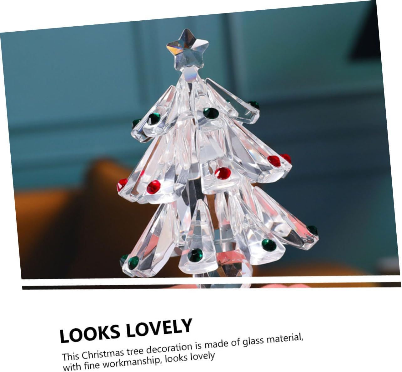 Christmas Tree Ornaments Snowman Bell Glass Decorative Figurine for Desktop Home Office Christmas Party Supplies image number 3