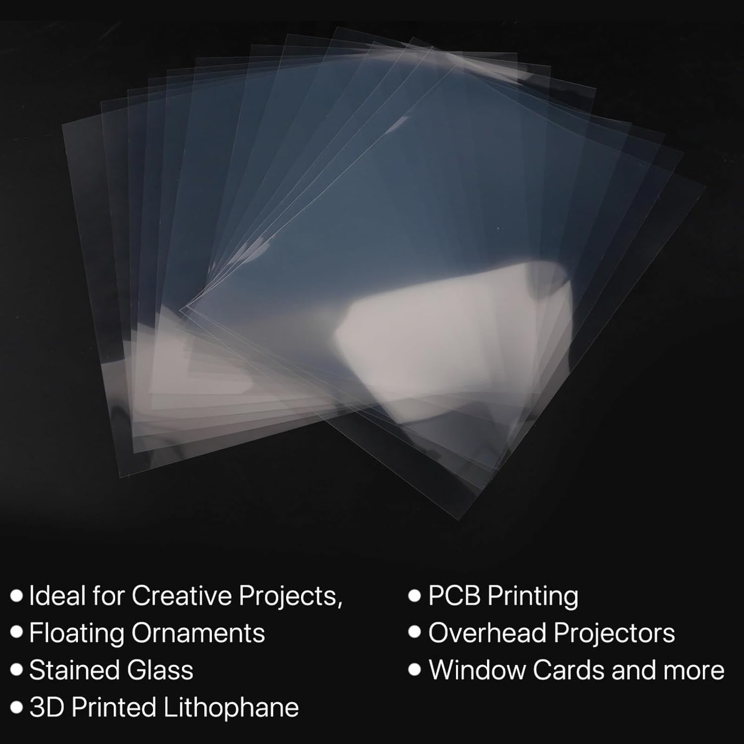 VANANA Transparency Paper Film for Inkjet Printers, 25 Sheets A4 Size Quick Dry, 100% Clear Transparency Film for Overhead Projector Screen Prints Copier image number 2