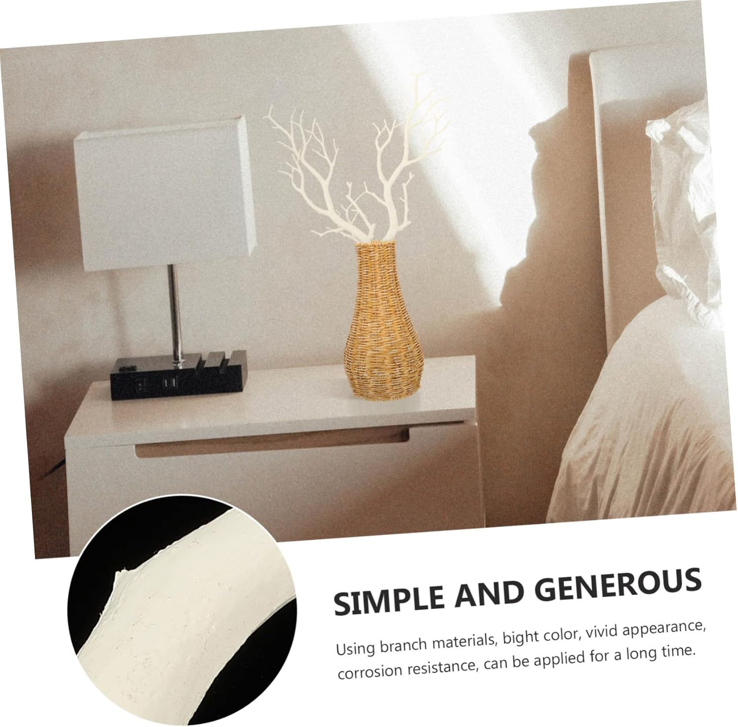 STOBAZA White Tree Branches 2Pcs Faux Birch Twigs for Vase Decoration Artificial Dried Stems for Home Holiday Decor image number 6