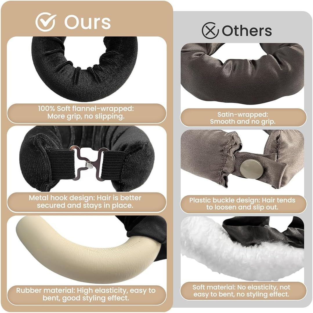 Curlers, No Heat Curling Iron for Long Hair, Heat-Free Curling Iron for All Hair Types, Homemade Heat-Free Curling Band Hairstyle Set for Medium to Long Hair (Pack of 3) image number 5