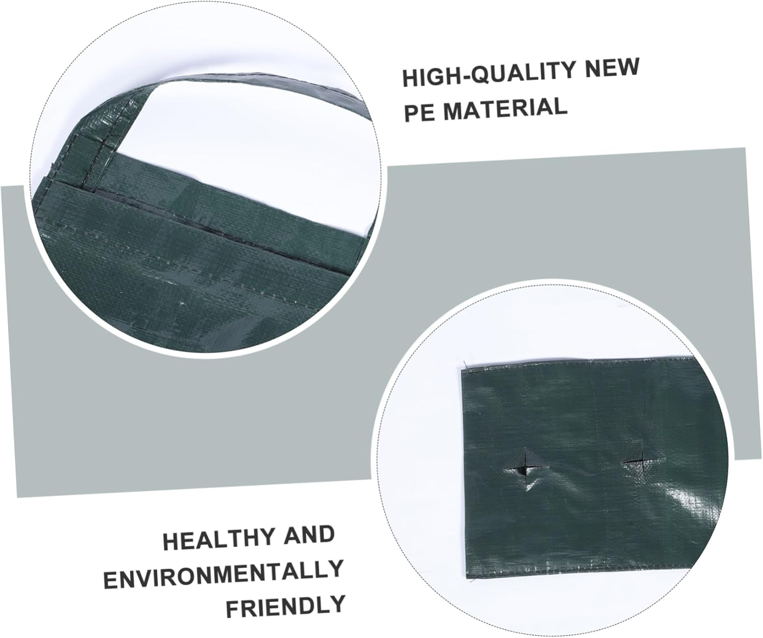 2Pcs Multi-Pocket Wall-Mounted Plant Bags for Indoor Gardening Breathable Strawberry Nursery Bags Practical Green Vertical for Houseplants