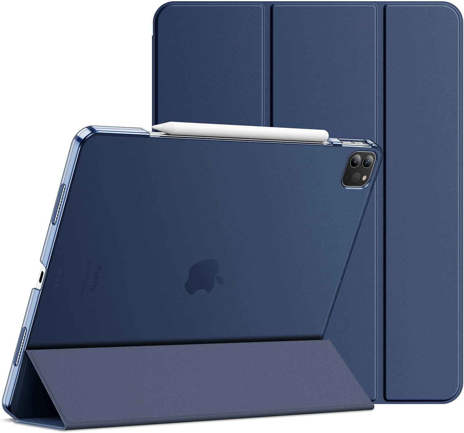 Jetech Case for Ipad Pro 12.9-Inch (6Th/5Th Generation, 2022/2021 Model), Slim Stand Hard Back Shell Smart Cover with Auto Wake/Sleep (Navy) - Black image number 7