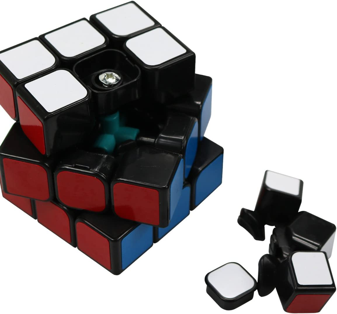 3X3 PVC Sticker Smooth Speed Puzzle Magic Cube Black -Twist Brain Teasers IQ Toys for Kids 56Mm image number 3