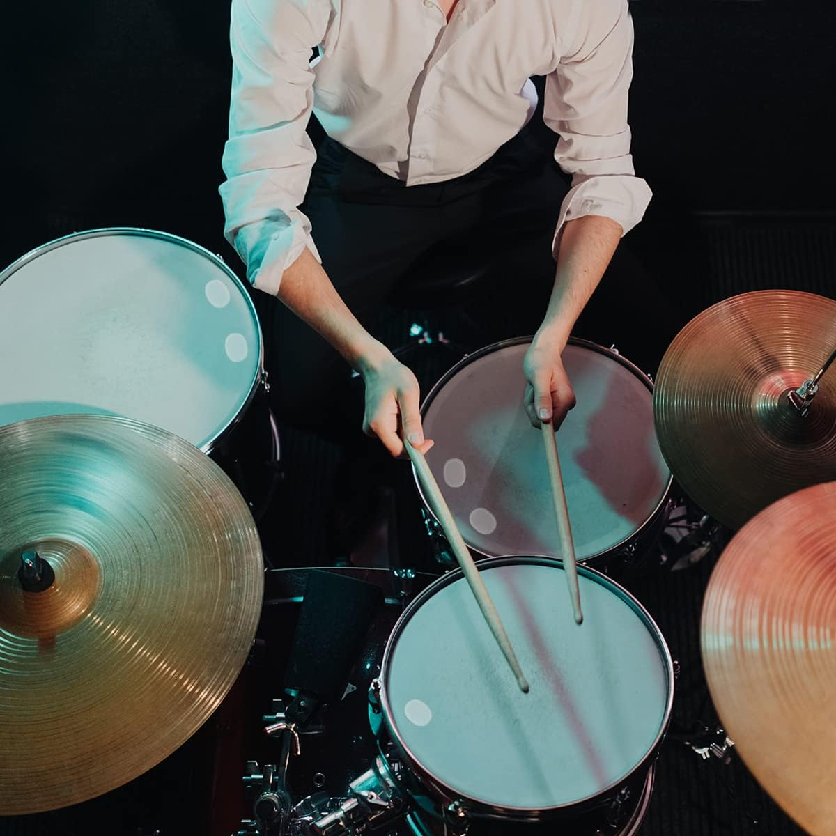 23 PCS Cymbal Replacement Accessories and 30 PCS Drum Dampeners, Sourceton Drum Cymbal Felt Pads, Soft Drum Damper for Drum Cymbal Sound Quality Control and Replacement image number 5