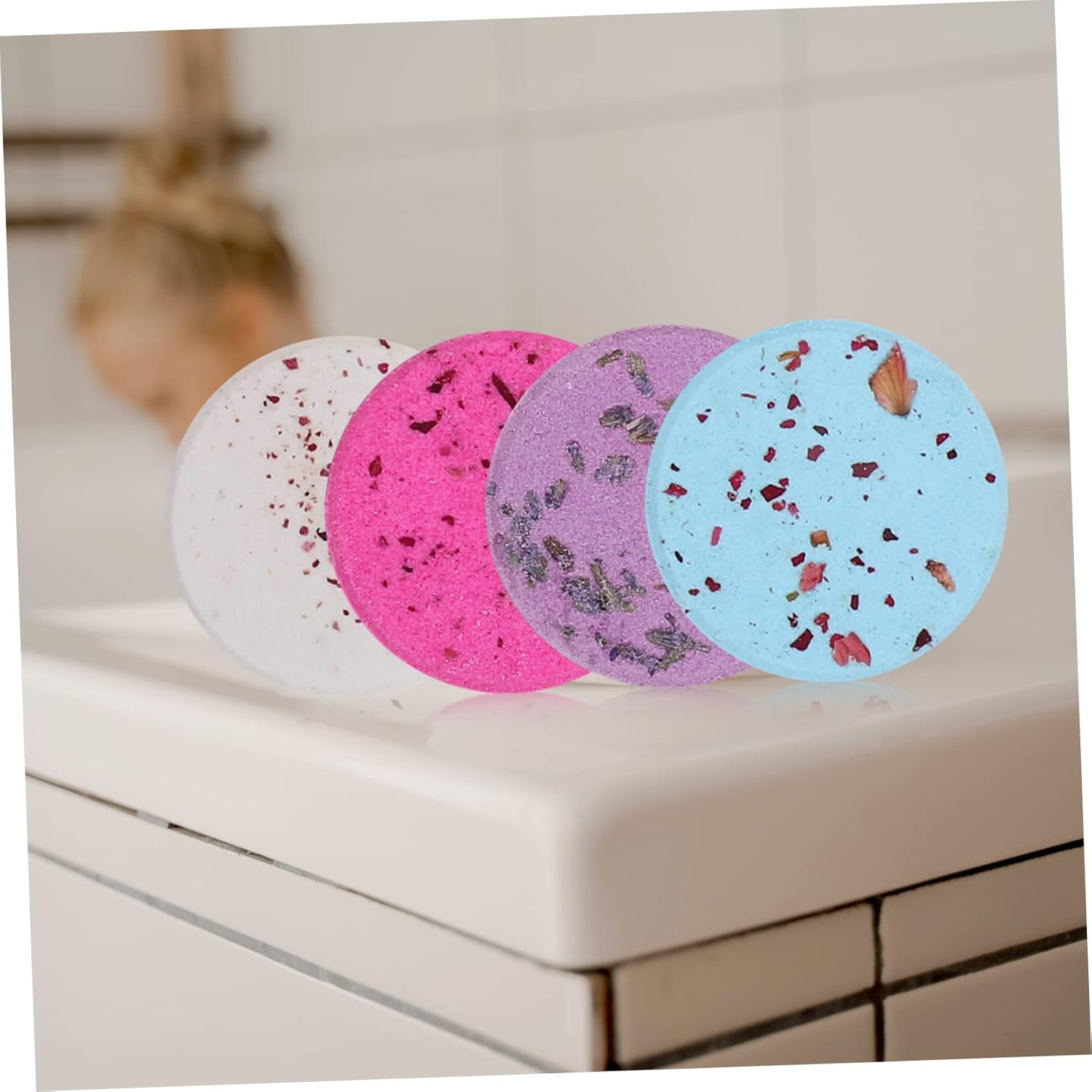 Essential Oils Shower Tablets 8 Pcs Relaxation Bath Tablets for Spa Steamers Present image number 4