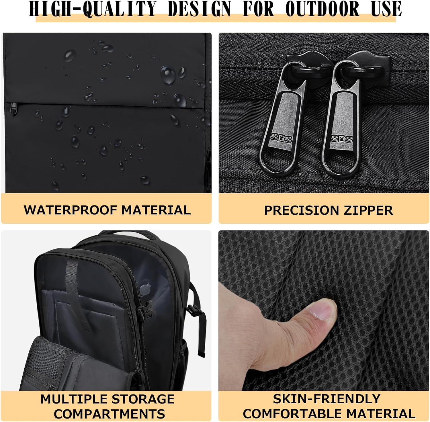 Vacuum Backpack Travel Bag Alepeak Vacuum Carry Travel Backpack with Pump Fit Laptop 17 Inch Expandable Compression Business Rucksack Carry on Cabin Size USB Charging for Men Women - White image number 4