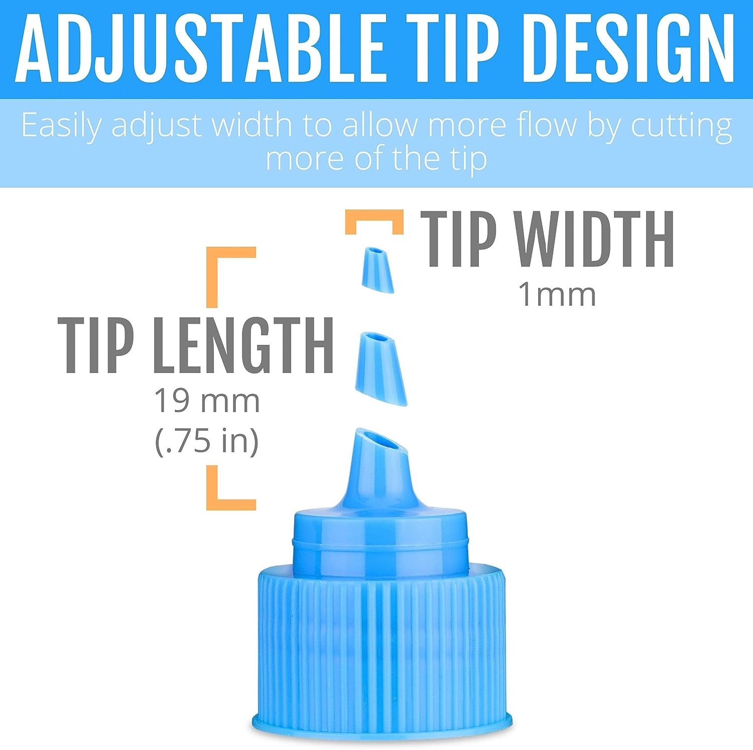 Writer Bottles - 6 Easy Squeeze Applicator Bottles - 3 Each (1 and 2 Ounce) - Cookie Cutters and Cake Decorating, Food Coloring and Royal Icing Supplies image number 3