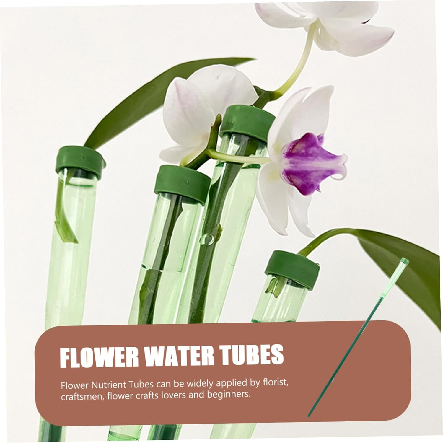 CANIGHT 5Sets Flower Nutrition Tubes Fresh-Keeping Culture Vials Flower Plastic Vials Floral Water Tubes for Florist DIY Arrangement image number 5
