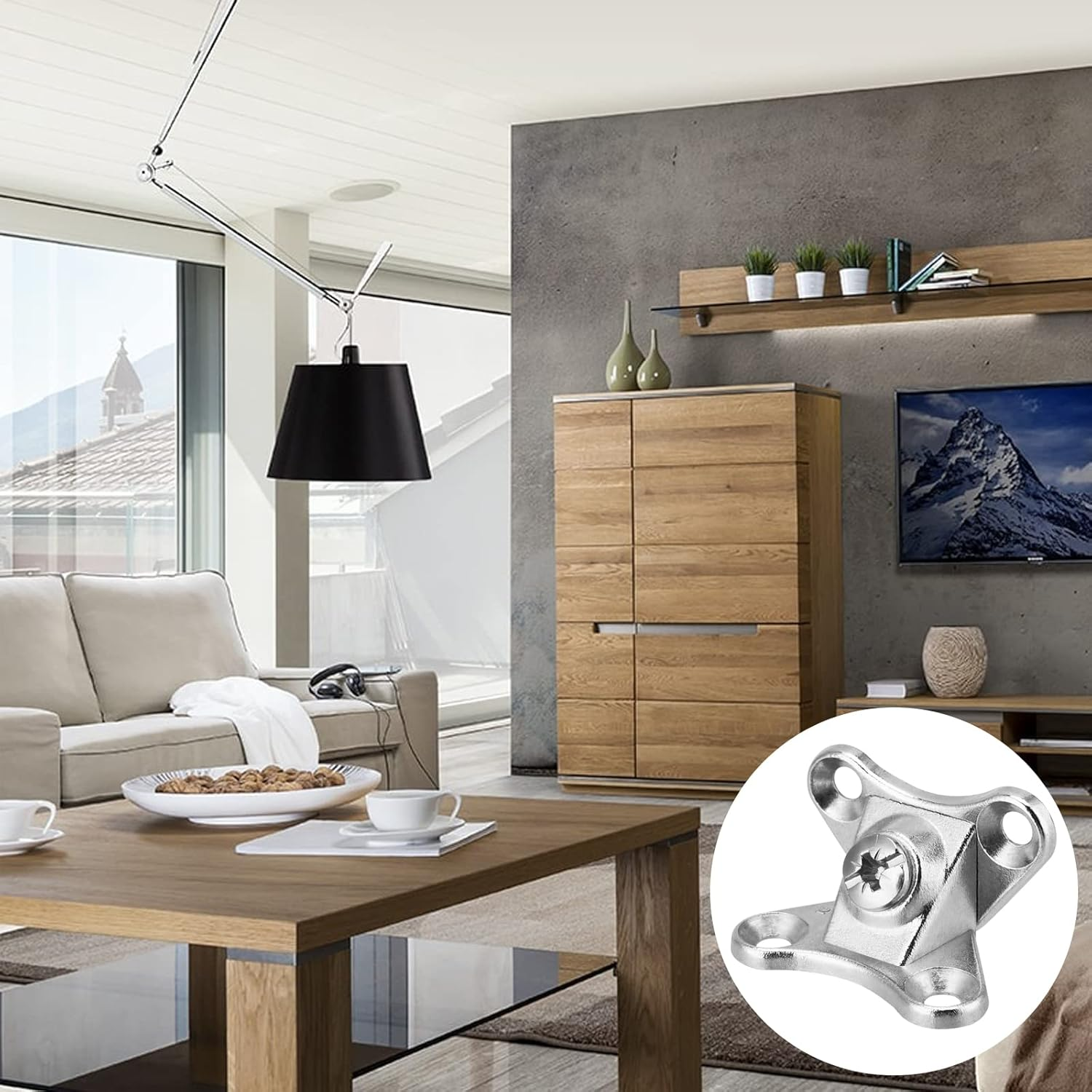 20 PCS Detachable Corner Brace, Butterfly Corner Code Bracket, Removable Corner Brace L Bracket Connector with Screws, Butterfly Shape Support Bracket for Wood, Furniture Leg, Frame, Silver image number 5