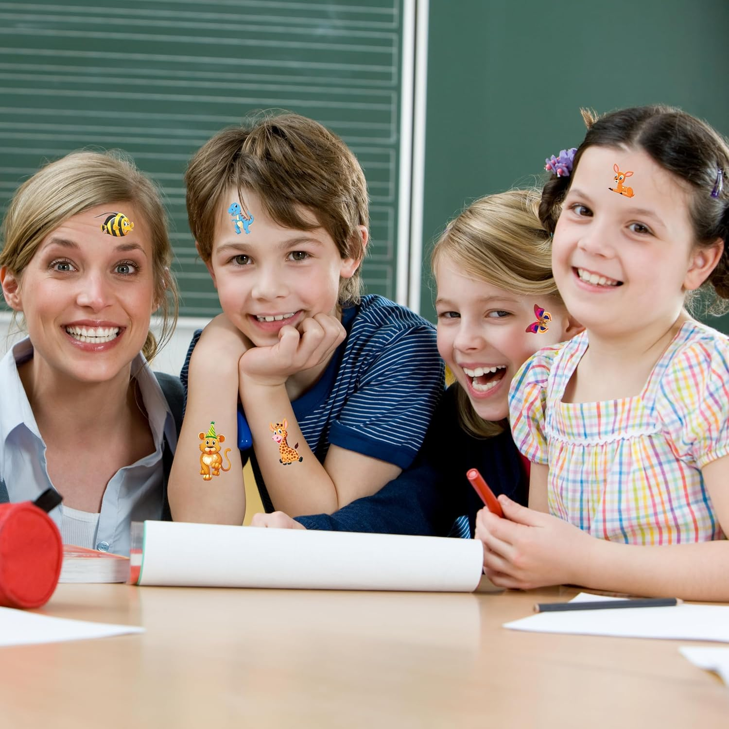 20 Sheets Cute Temporary Tattoo Fake Tattoos Markers for Kids Toddlers Children Boys Girls image number 1