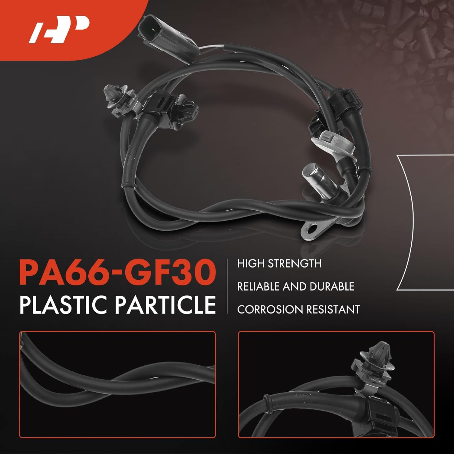 A-Premium ABS Wheel Speed Sensor Compatible with Mazda Models - CX-7 2007-2012, CX-9 2007-2015 - Front Right Passenger Side, Replace# L2064370XB, EG234370X image number 2