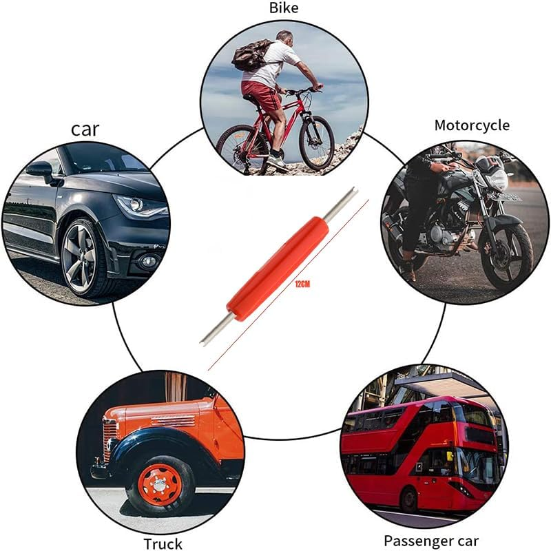 AIMALL 4PCS Tyre Valve Stem Remover Tool Set for Bike, Motorcycle & Vehicles, Lightweight, Portable, Corrosion-Resistant Steel Shaft, Durable Handle for Easy Tire Valve Removal image number 2