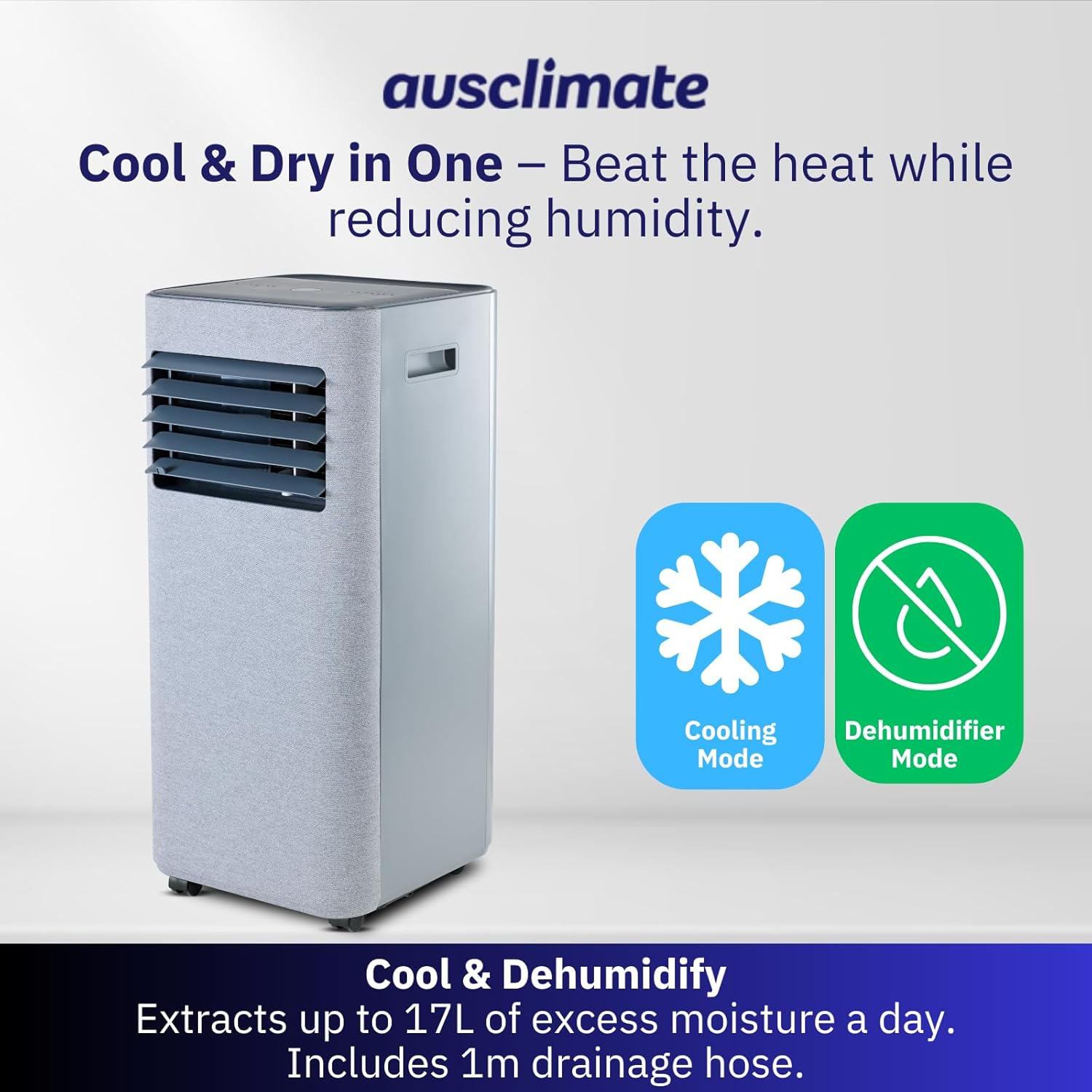 Ausclimate 2.05Kw Smart Compact Portable AC, Stone Grey image number 4