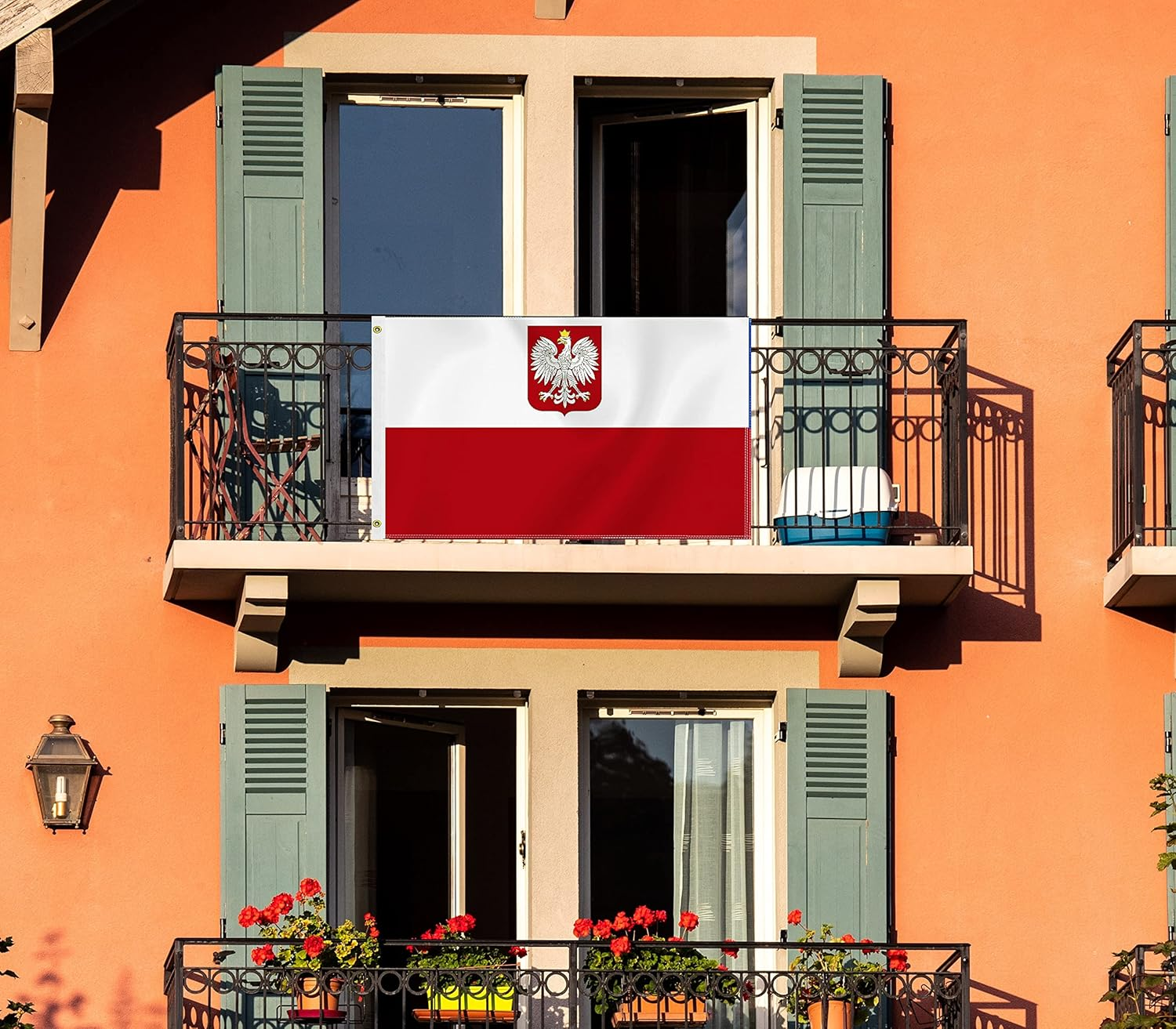 Large 3&times;5 FT Poland Hawk Flag, Big 75D Polish Coat of Arm Eagle National Outdoor Banner,Decorgarden with Brass Gromment