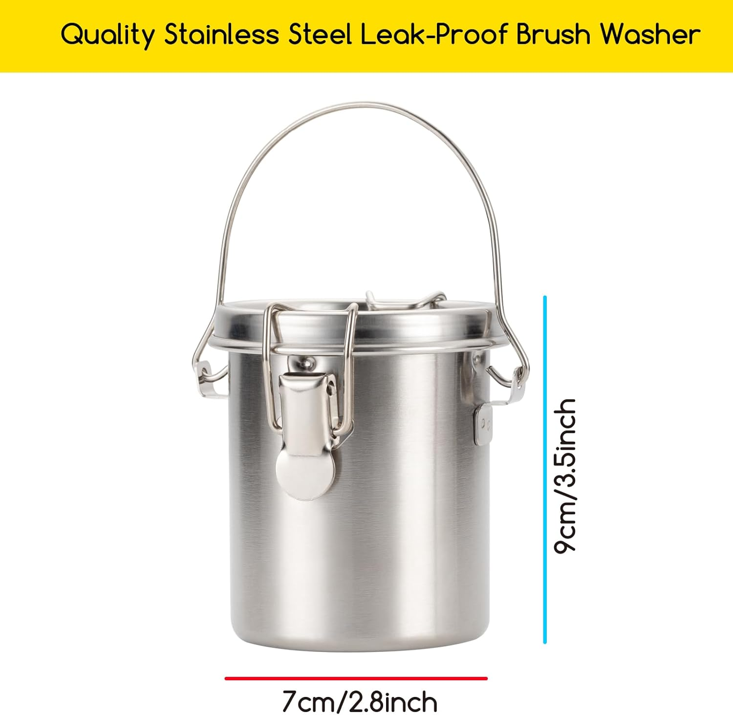 MEEDEN Portable Paint Brush Washer: Airtight Stainless Steel Artist Brush Cleaner for Oil & Acrylic Painting - Small image number 6