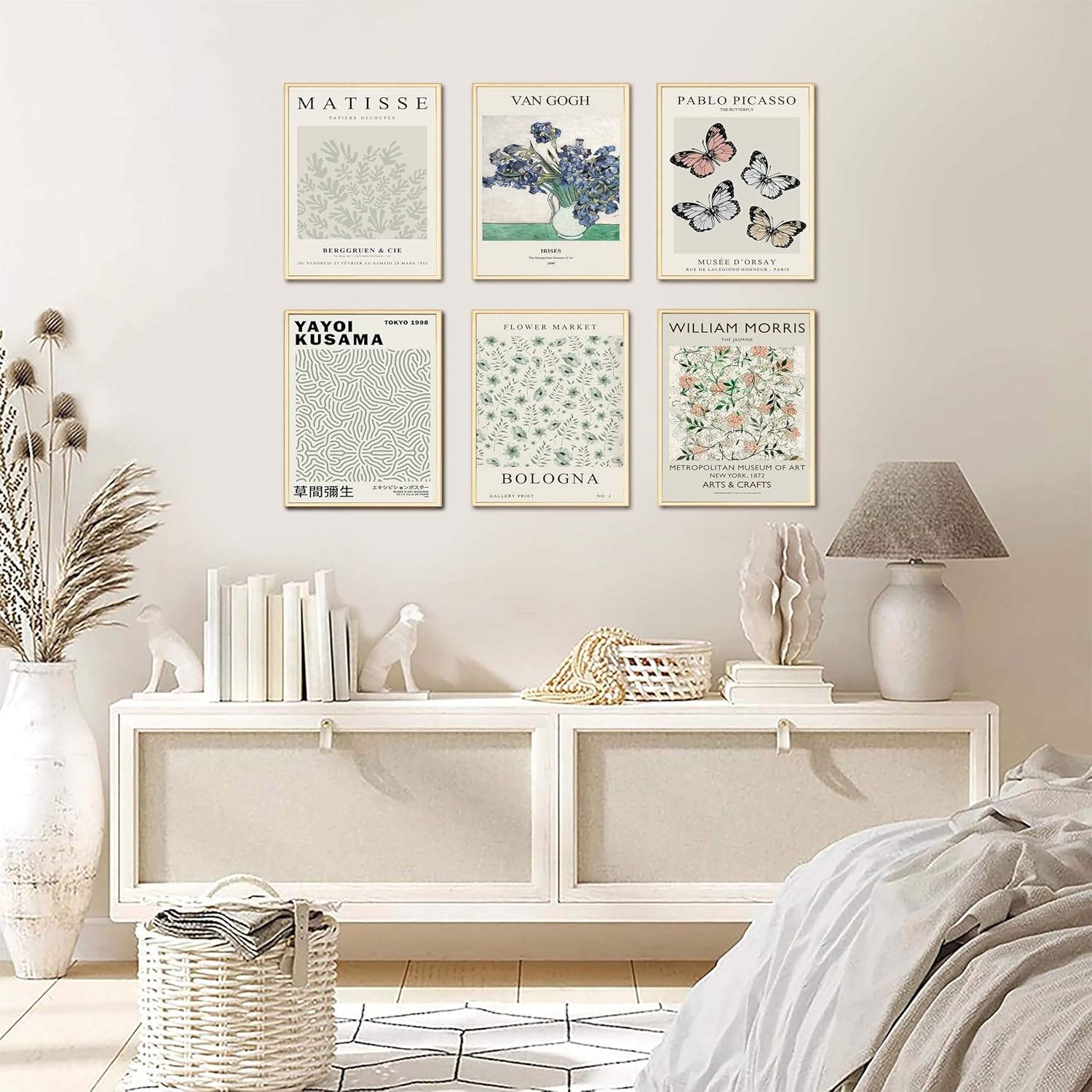 OKONZ Flower Market Poster Matisse Wall Art Prints Set of 6 Boho Art Prints Danish Pastel Colorful Floral Wall Decor for Bedroom Bathroom Living Room Decoration（8 X 10 Inch Unframed） Style (1) image number 4