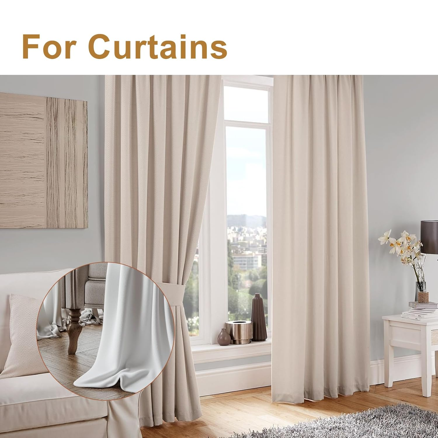 2 Rolls Iron Hemming Tape, Hemming Web, Iron on Tape for Skirts, Pillows, Jeans and Curtains,2Cm Wide * 24 Metres Long with Tape Measure(White) image number 3