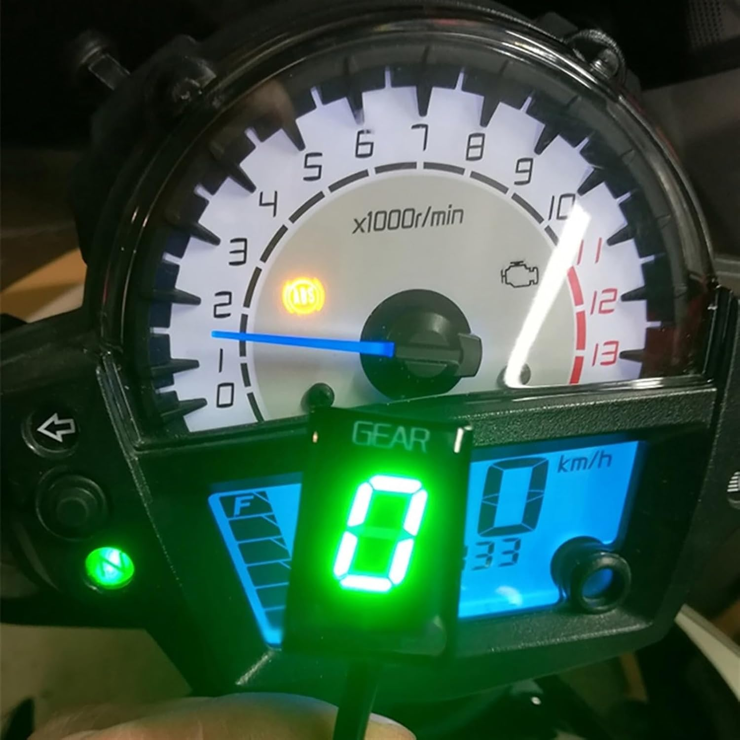 Gear Indicators, for CB300F CB 300 F 2015 2016 2017 2018 CB 300F Motorcycle Accessories1-6 Speed Gear Display Indicator Digital Meter (Size : Only Bracket-Green)