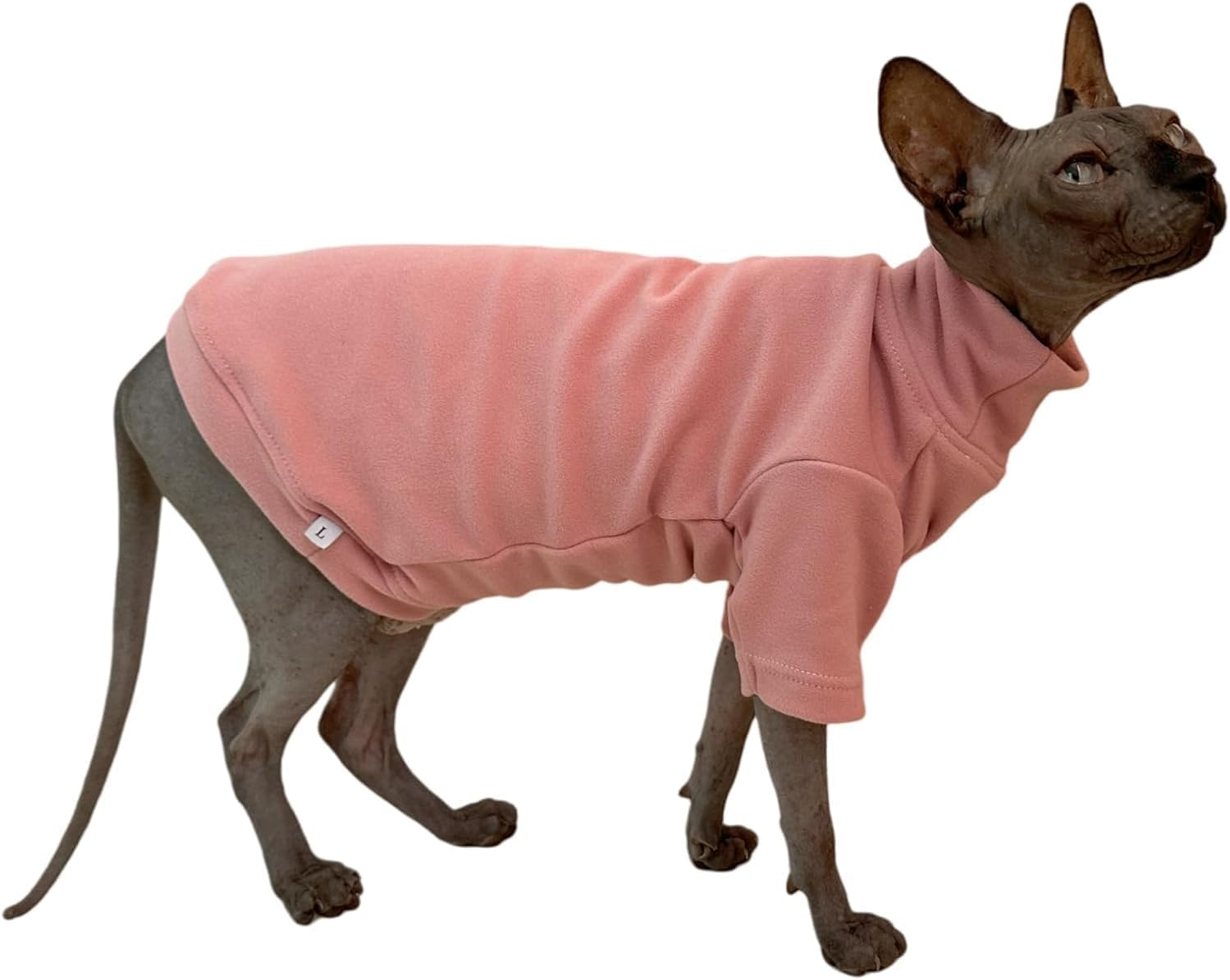 Turtleneck Sweater for Cat Soft Thick Double-Sided Cat Clothes Winter Warm Outfit Coat for Hairless Cats and Small Dogs Apparel with Sleeves (Brown Coffee Color, XS) image number 1