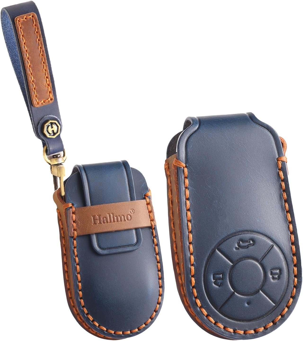 Ontto Car Key Cover Fit for GWM HAVAL H6 M6 ORA Good Cat White Cat IQ Car-Styling Handmade Leather Key Case Holder Keyring Key Chain Smart Key Shell Bag Accessories