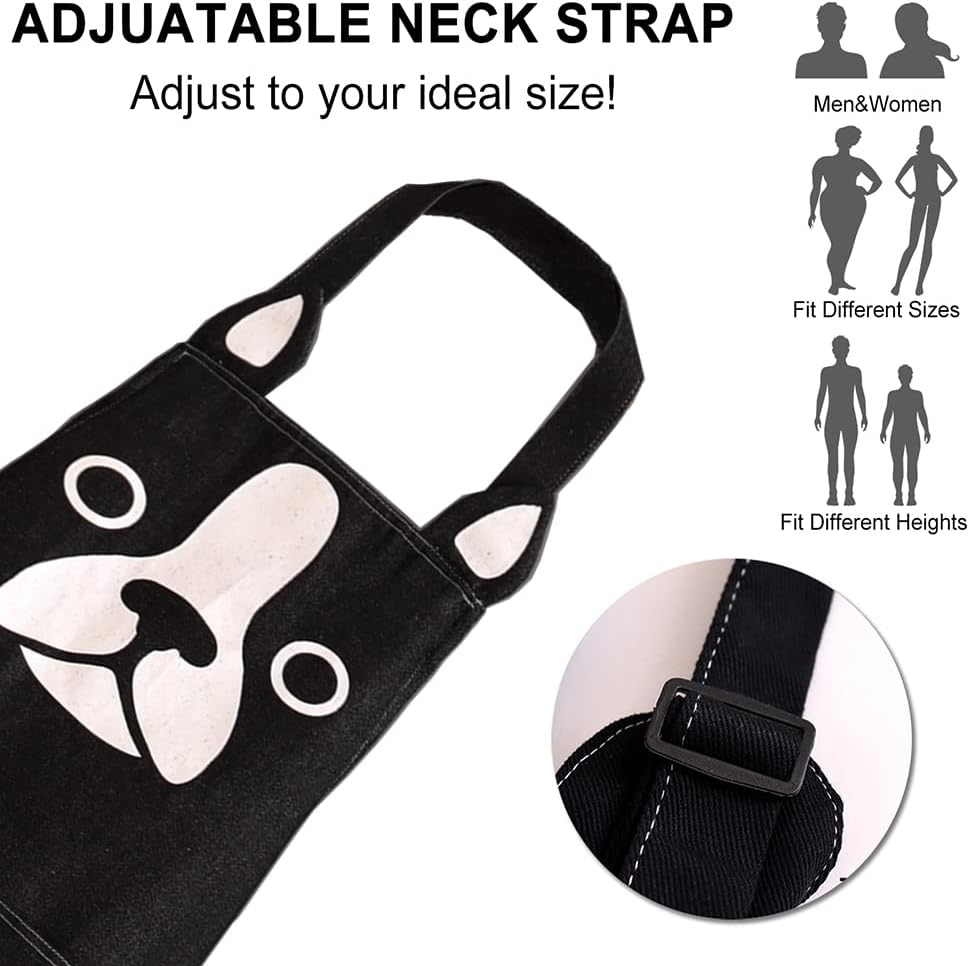 KIMCHOMERSE Cute Apron for Women Girl, Aprons with Front Pocket for Cooking Serving Painting Gardening, Gifts for Friends image number 4