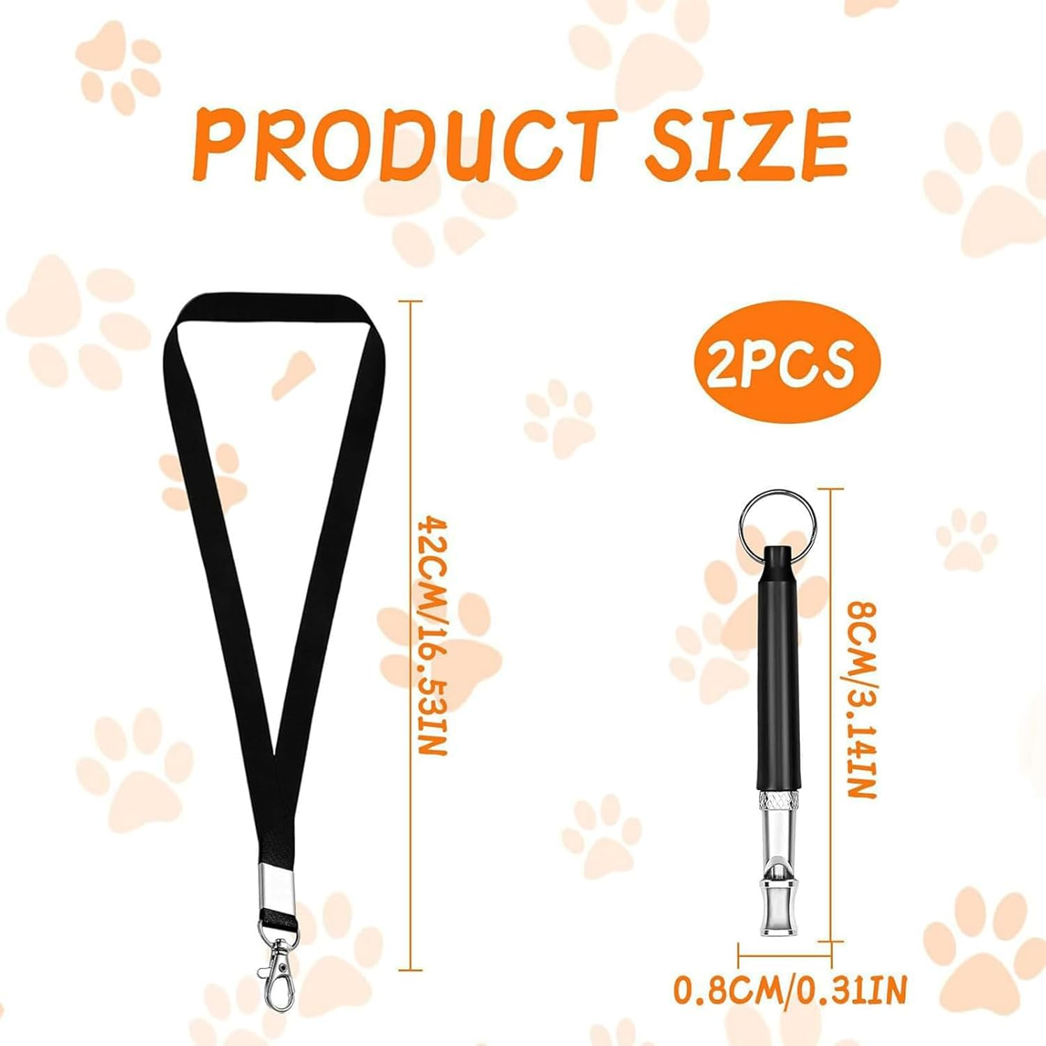 2 Pcs Silent Dog Recall Whistle - High Frequency Ultrasonic Training Whistle, Adjustable Ultrasonic Frequencies for Dog Training and Behavior Aid with Lanyard (Black-White) image number 5