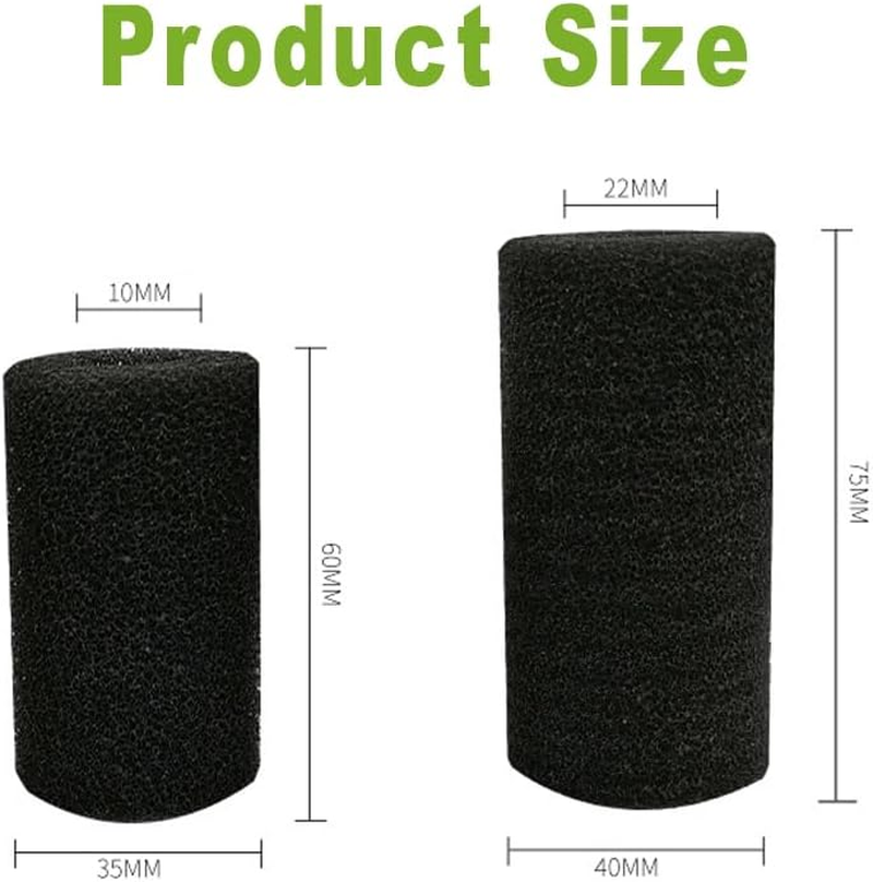 Pre-Filter Sponge 4 Pack Aquarium Pre Filter Foam Rolls Compatible Filter Roll Aquarium Intake Filter Media Sponge Compatible Filter Accessories for Fish Tank Aquarium Shrimp 10Mm 22Mm