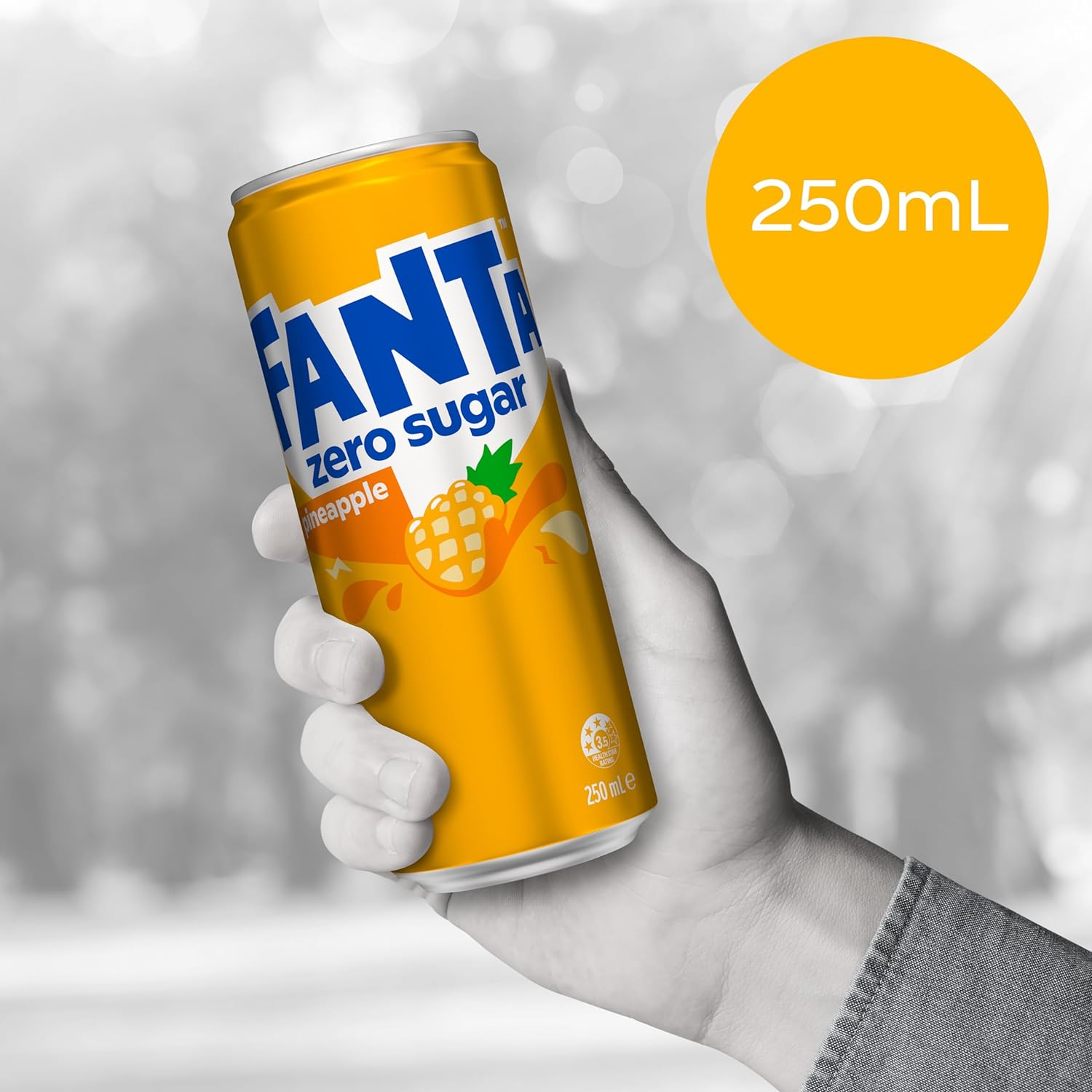 Fanta Pineapple Zero Sugar 6 X 250Ml Soft Drink image number 3