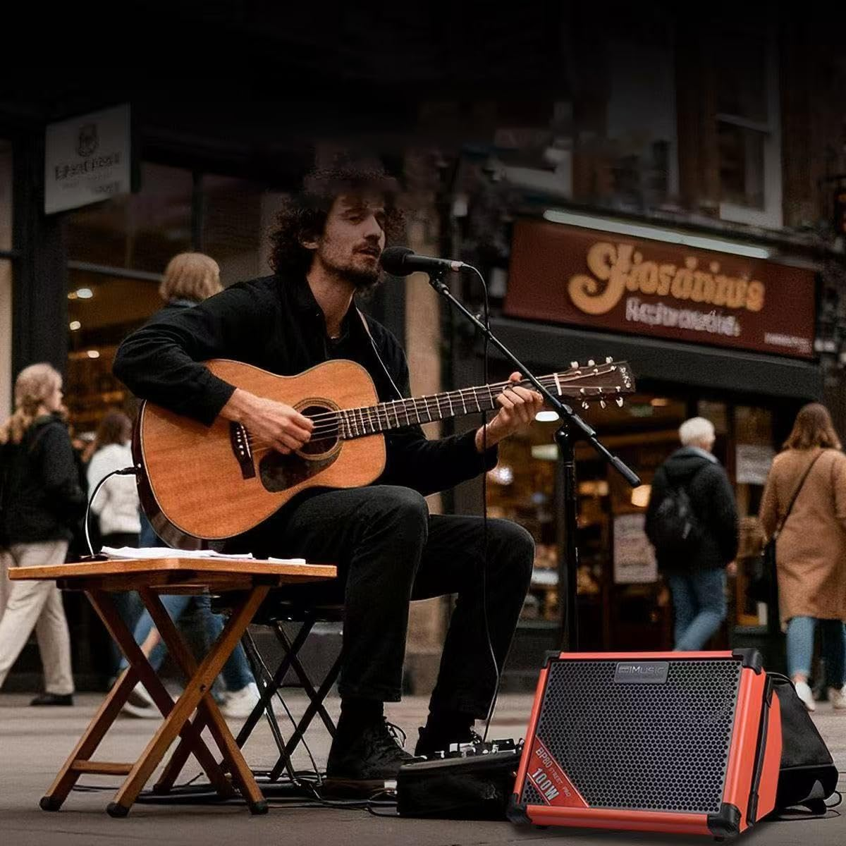 Coolmusic BP80 100 W Outdoor Bluetooth Speaker with Rechargeable Battery, Aux Input, 48V Fantasy Power Supply Supports Dynamic Microphone, Supports Mobile Phone Live Broadcast and Internal Recording image number 4