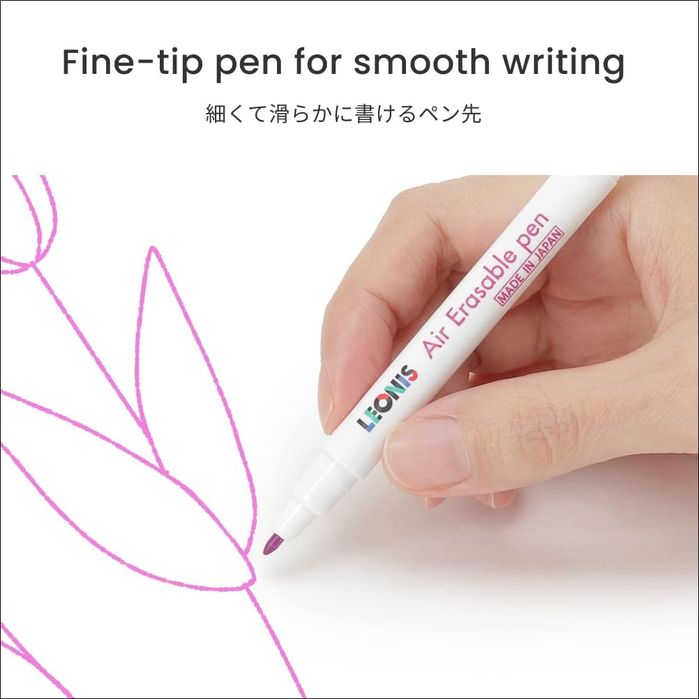 LEONIS Disappearing Ink Fabric Marking Pen Pink 10 Count Pack [ 78010 ] image number 2