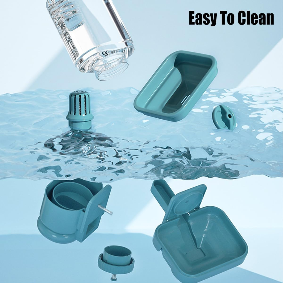 AIMALL Rabbit Drinking Fountain - Automatic Leak-Proof Hanging Water Feeder, Large Capacity 7.48X5.11X4.33 Inches, Pet Water Bowl for Rabbits