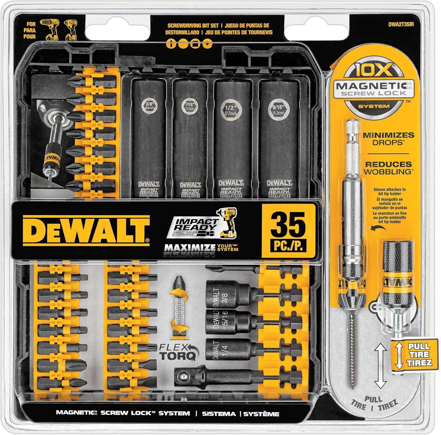DEWALT DWA2T35IR IMPACT READY Flextorq Screw Driving Set, 35-Piece image number 5