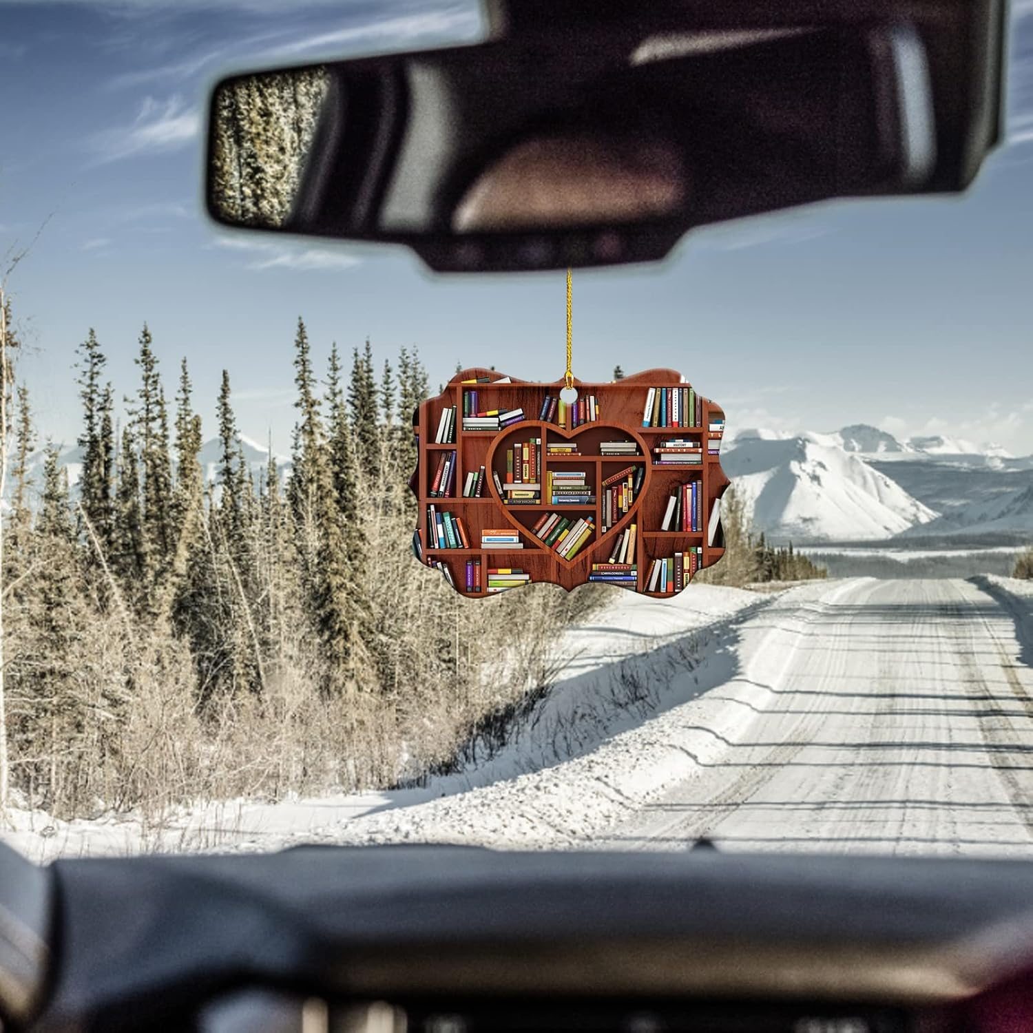 10 Pcs Book Lovers Heart Librarian Ornament,Books Stacked Ornament,Christmas Ornaments,Bookshelf Decor Ornaments,Library Ornament,Librarian Christmas Ornament image number 3