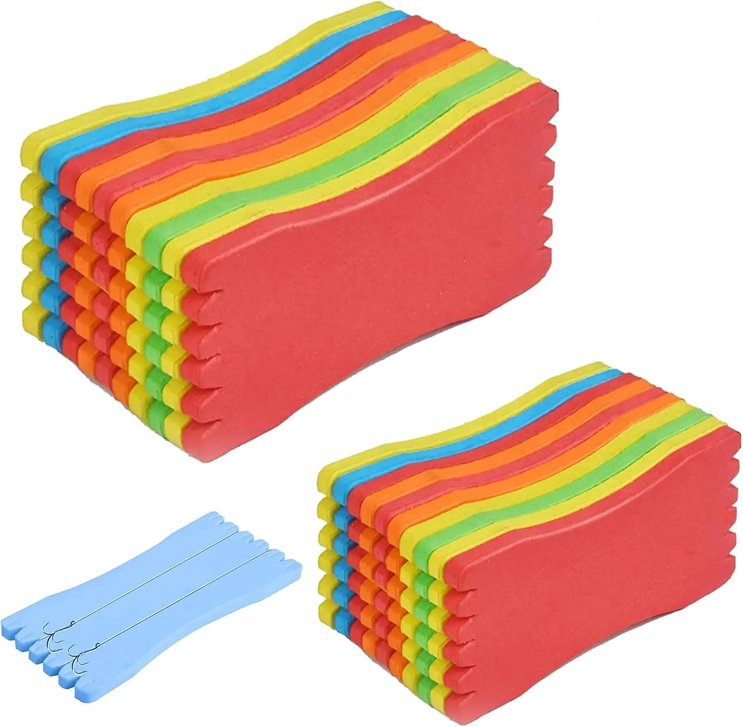 20 Pcs Fishing Leader Line Holder Foam Board,Fishing Hook Sponge Keeper,Fishing Winding Line Board,Fishing Hook Keeper for Holding Fishing Leader Line