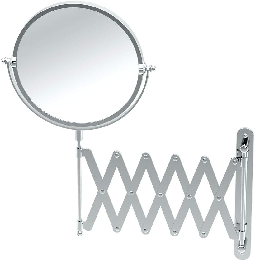 Gatco 1439SN Accordian Arm Wall Mount Mirror, Satin Nickel
