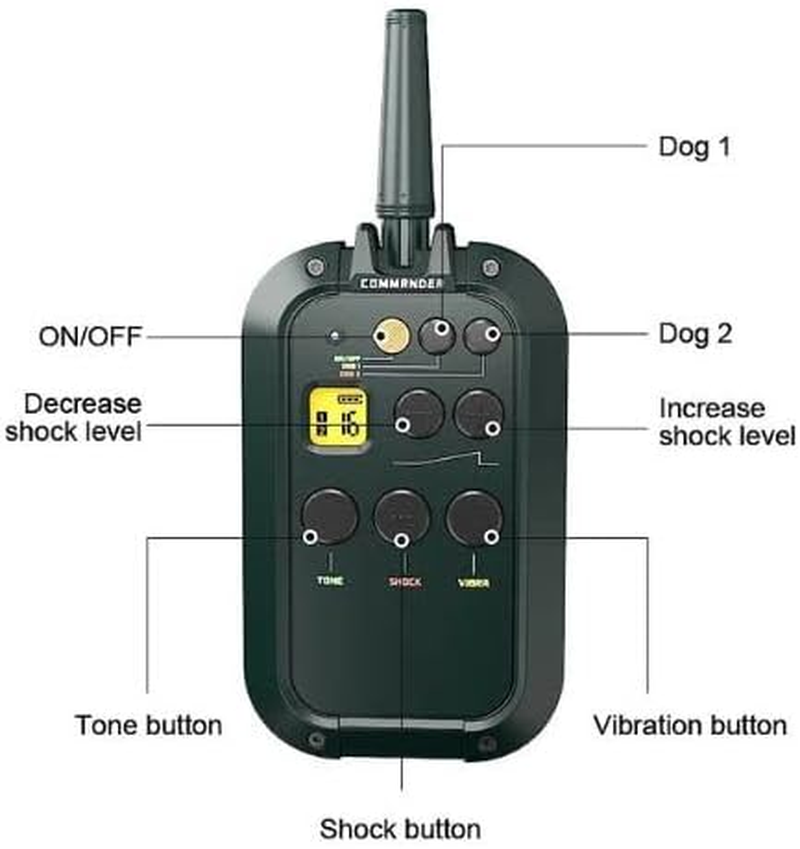 HW900 Waterproof Outdoor Dog Training Collar for Medium to Large Dogs with Remote, Beep Tone, Vibration, and Bark Control (1 Collar) image number 3