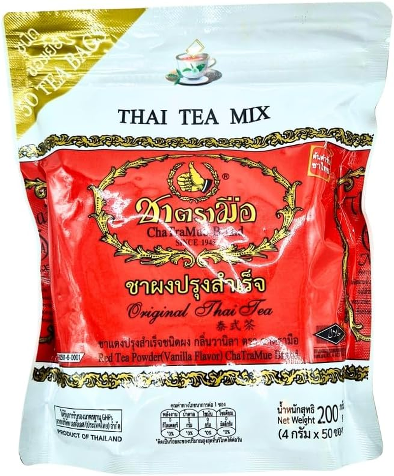 No 1 Thai Red Tea Mix Vanilla Flavor 4G*50 Teabags image number 2