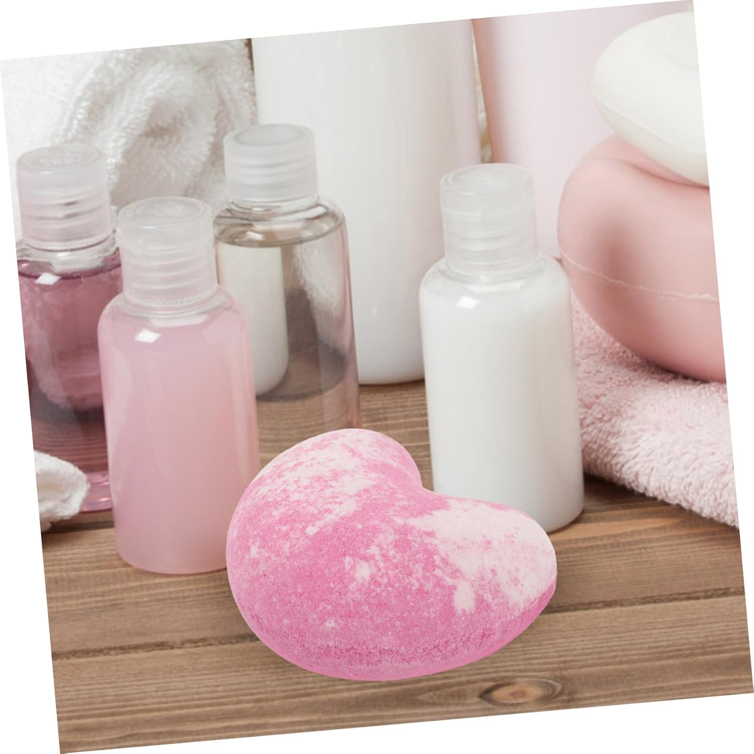 Valentines Day Heart Bath Salt Bombs for Women Dead Sea Shower Tablets Aromatherapy Shower Balls image number 2