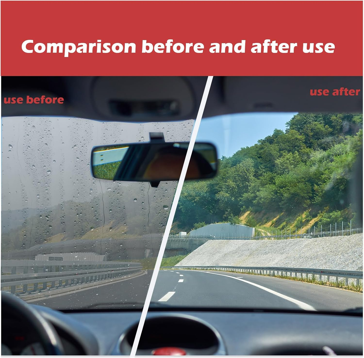 Windscreen Cleaner, 2 Pcs Car Window Cleaner, Car Glass Cleaner, Oil Film Cleaning Brush, Glass Oil Film Remover for Front Windprotects and Side Windows, Water Stains, Easily Restore Glass Clarity image number 5