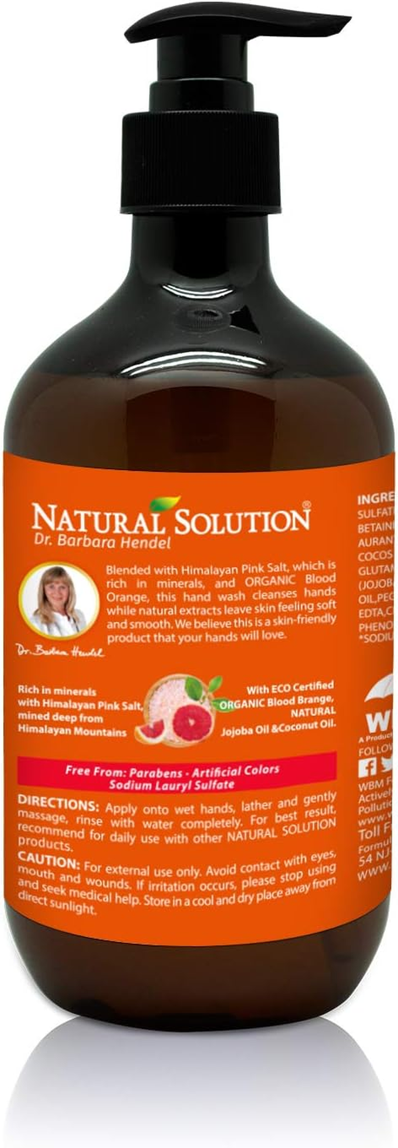 Natural Solution Himalayan Pink Salt Liquid Hand Soap,Moisturizing & Nourshing,Marula Oil - 14 Oz image number 4