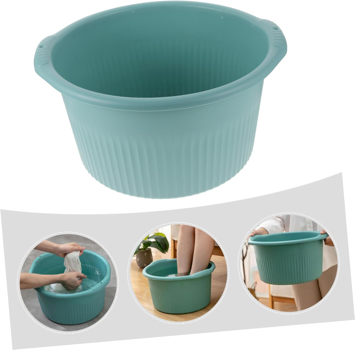 GLEAVI Foot Soaking Basin Massage Function Capacity Foot Wash Tub for Relaxation and Circulation Practical Phone Groove for Home Use image number 6