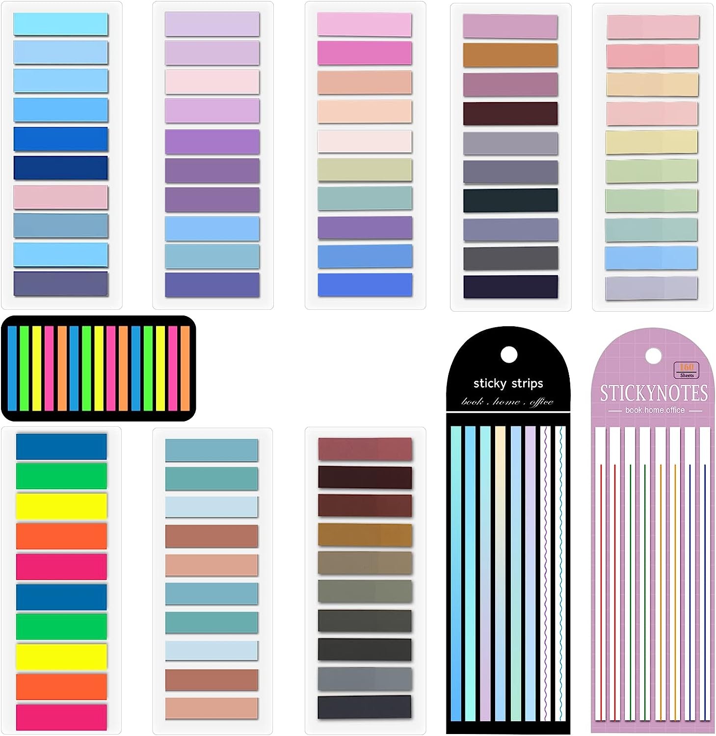 Simpeak 2220Pcs Index Tabs Flags, Morandi Sticky Note Tabs Colored Writable and Repositionable Book Flags Tabs, Mini Memo Flag Tabs, Page Markers Sticky Notes for Annotating Books, Folders, Monitors image number 4