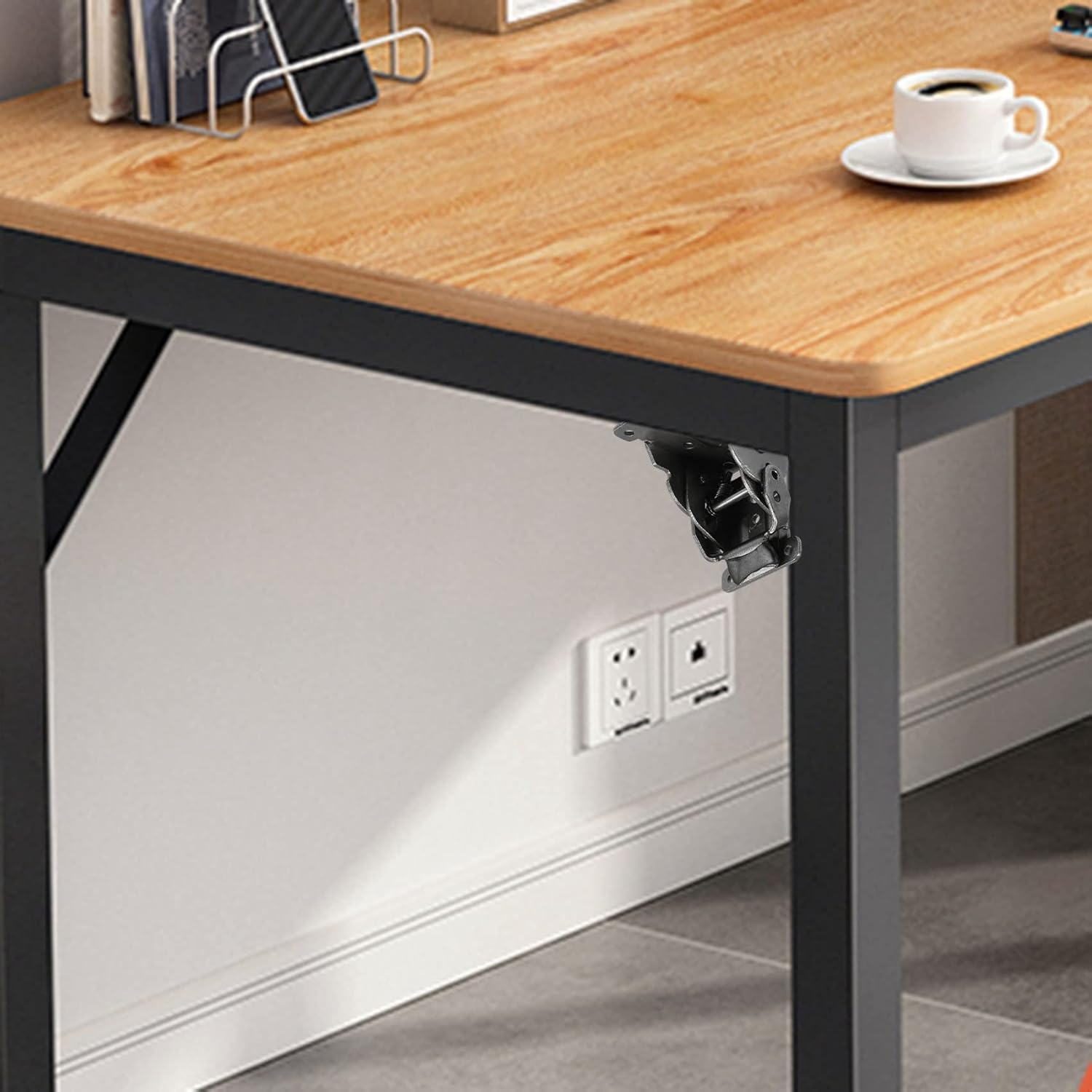 4Pcs Support Frame - Locking Hinge Table Leg Fittings and Gussets for Folding Legs, Workbench, Desktop Expansion in the Kitchen image number 4