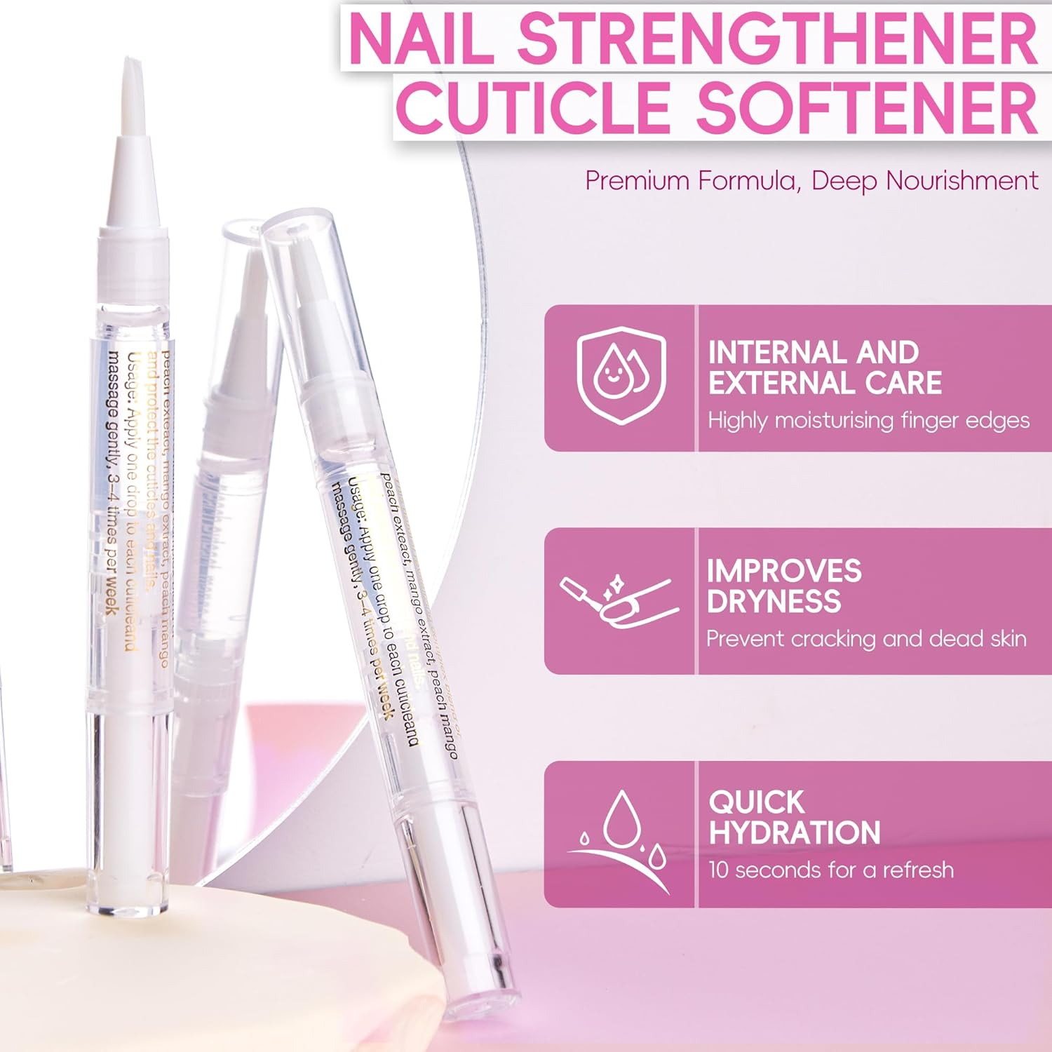 2PCS Cuticle Oil Pen for Nails,Nail Oil Pen for Nail Care,Cuticle Oil for Nails with Nail File,Nail Oil Cuticle Prevent Dry Cracking and Hangnails,Deep Nourishment(Lily & Aloe Flavor) - Blueberry  Apple Flavor image number 6